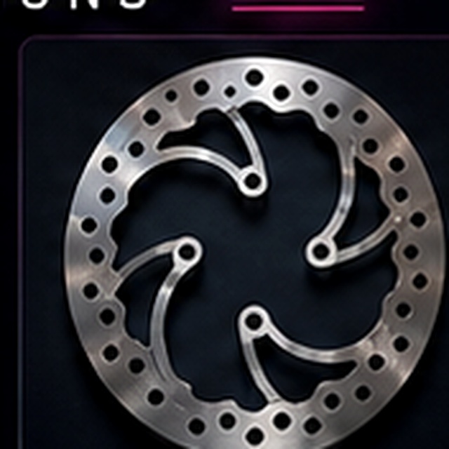 Design 06 Drilled Round titanium disc